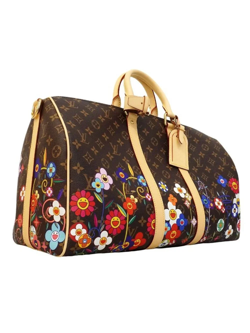 Louis Vuitton Boston Bag Monogram LV Takashi Murakami Keepall Bandouliere 45